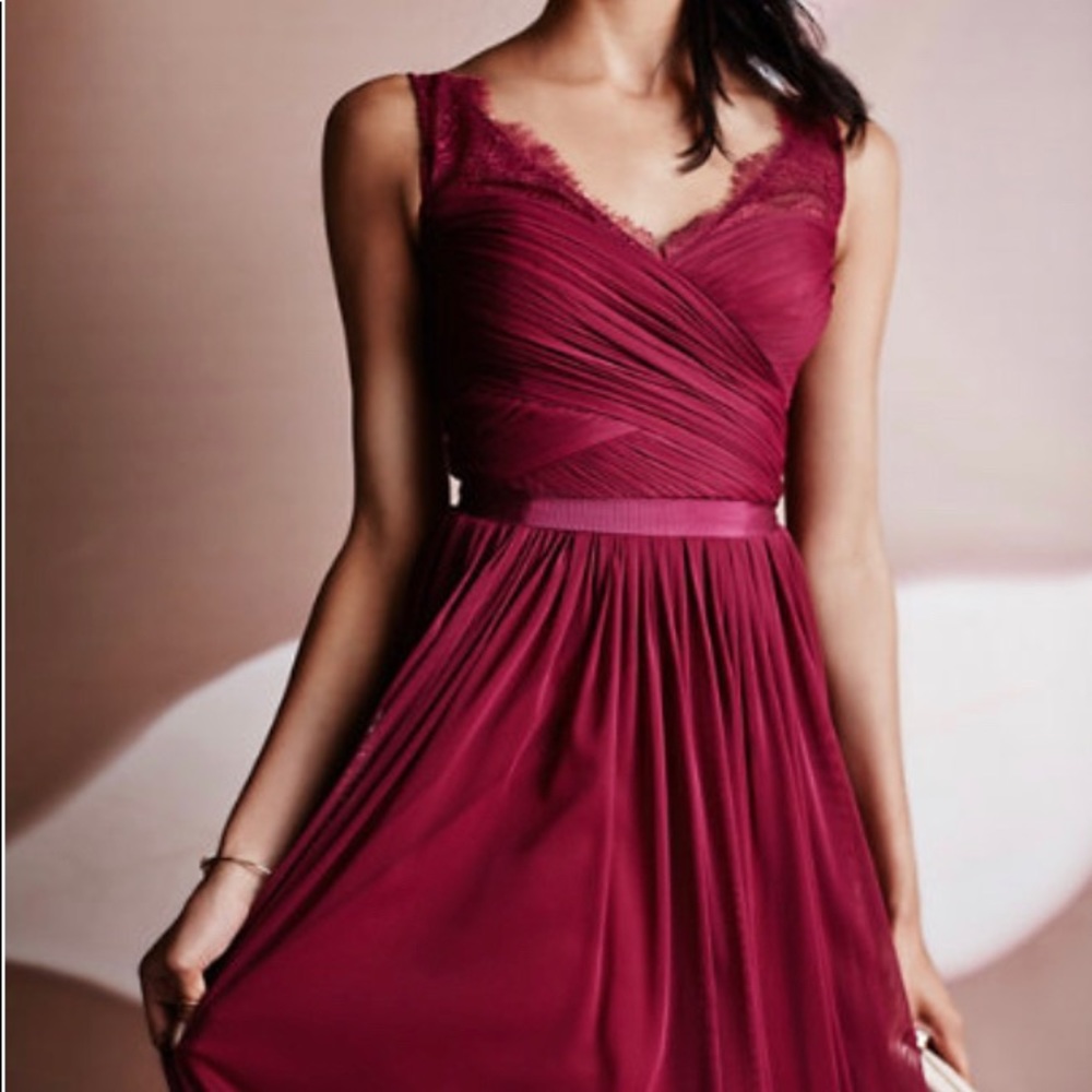 BHLDN Hitherto Fleur Burgundy Bridesmaid dress
